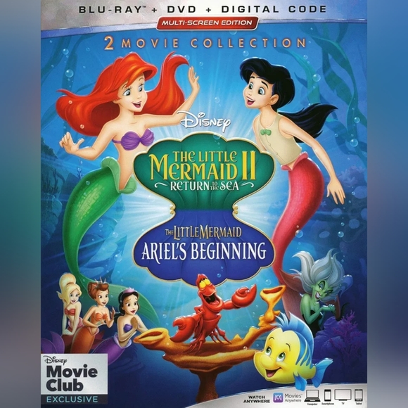 2/$18 The Little Mermaid DVD set (Disney movie club exclusive) - Picture 1 of 5